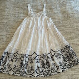 Summer Cream and Black Kids Dress